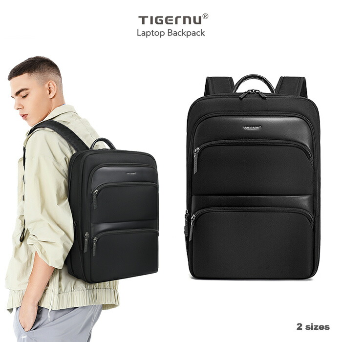 TIGERNU ビジネスリュック ロック付き 大容量 バックパック 15.6インチ 17インチ 高密度防水素材 A4 ノートPC マチ拡張 撥水加工 メンズ 通勤 通学 出張 旅行 薄い 衝撃吸収 キーリング 11,544円