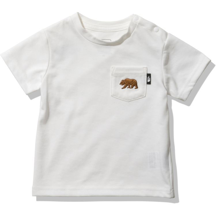 ノースフェイス ベビー Tシャツ ショートスリーブポケットティー ホワイト NTB32265 W 80 90 半袖Tシャツ ワンポイント 春夏 国内正規品