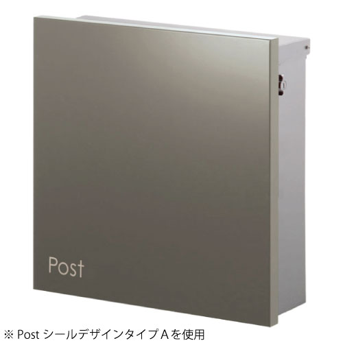 水茎の跡ポスト・ジョイ 真四角（Post消印付）（カーキ薄墨色/壁後ばらい）[P-1353]【相応う不可】【全品貨物輸送無料】