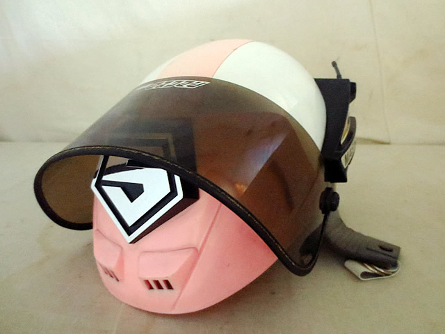 美品　バンダイ 光戦隊マスクマン　子供用　ヘルメット　ピンク画像