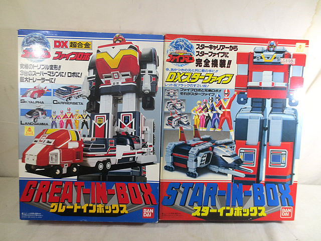 新品　バンダイ　地球戦隊ファイブマン　ファイブロボ　スターファイブロボ　スーパーファイブロボ セット画像