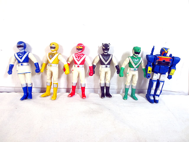 バンダイ　超獣戦隊ライブマン　5体セット　ライブロボ　ソフビ　消し　セット画像
