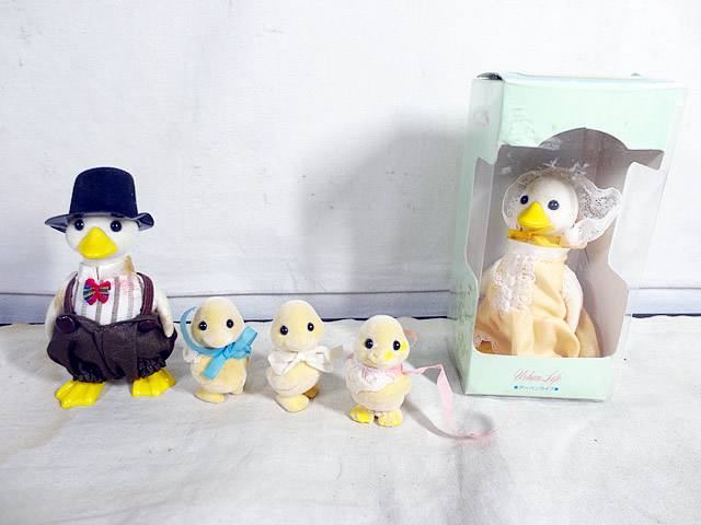 美品 エポック社 シルバニアファミリー アーバンライフ 間鴨 御父っつぁん 御っ母さん 赤んぼう 仕掛ける