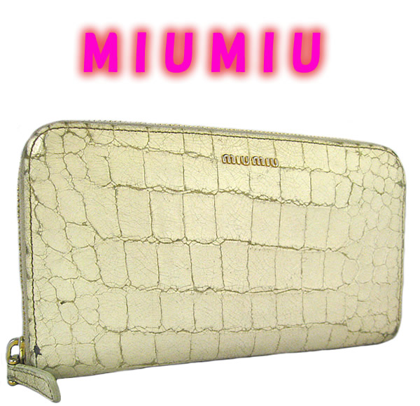 楽天市場】miumiu(ミュウミュウ) マテラッセ ビジュー 長財布