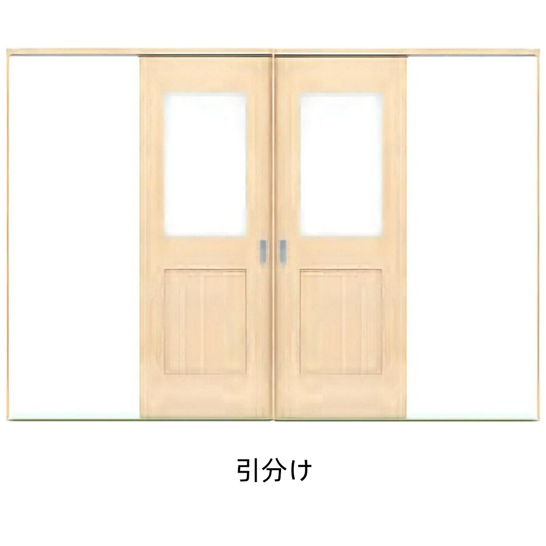 ナスラック 引分けドア 室内ドア SDシリーズ F4 空錠 DIY リフォーム 引違ドア 採光部ガラス 建具 固定枠・ケーシング枠 ソフトクローズ機能 インテリア 扉 フラットタイプ 丁番 調整ラッチ ドア 内装建材 ベーシック インテリア 新築 改装 送料無料 カタログＰ101｜NK総合販売