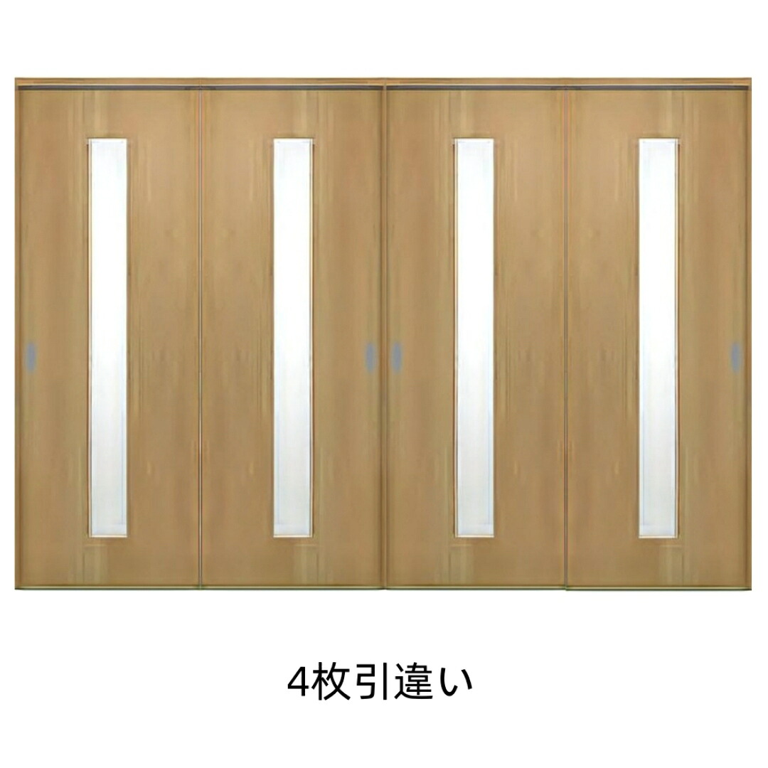 室内ドア 4枚引違い戸 引戸 ドア本体+枠セット DIY 採光部ガラス リフォーム 引き違いドア 建具 固定枠・ケーシング枠選択可 インテリア 扉 フラットタイプ 引手空錠 引き戸 内装建材 ベーシック 新築 マンション 送料無料 カタログP105 ナスラック DXシリーズB2