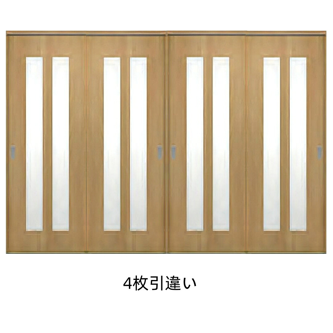 室内部屋の入り口 4枚引違い戸 引戸 部屋の入り口本体+枠仕掛ける DIY 採光部硝子 リフォーム 引っ張ること食い違い部屋の入り口 建具 くっ付ける枠・ケーシング枠選りわける可 室内装飾 扉 木目細か手合い 引手空錠 引き戸 室内装飾建材 第一義的 営造 アパルトマン 貨物輸送無料 商品目録P106 茄子仕合わせ DXつづき物B3