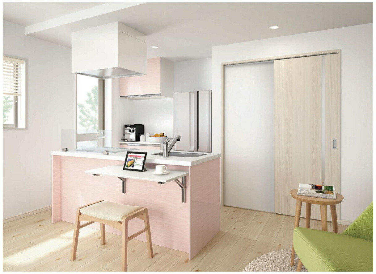 大特価！NASLUCK  RIVIERE  キッチン  アイランド型システムタイプ  間口1650mm  一体型キャビネット  ワークトップの奥行635mm  開き扉  グループS  2種類扉カラー  2ロガスコンロ  55シンク  ピュアアクリル人造大理石  送費無料  カタログp31