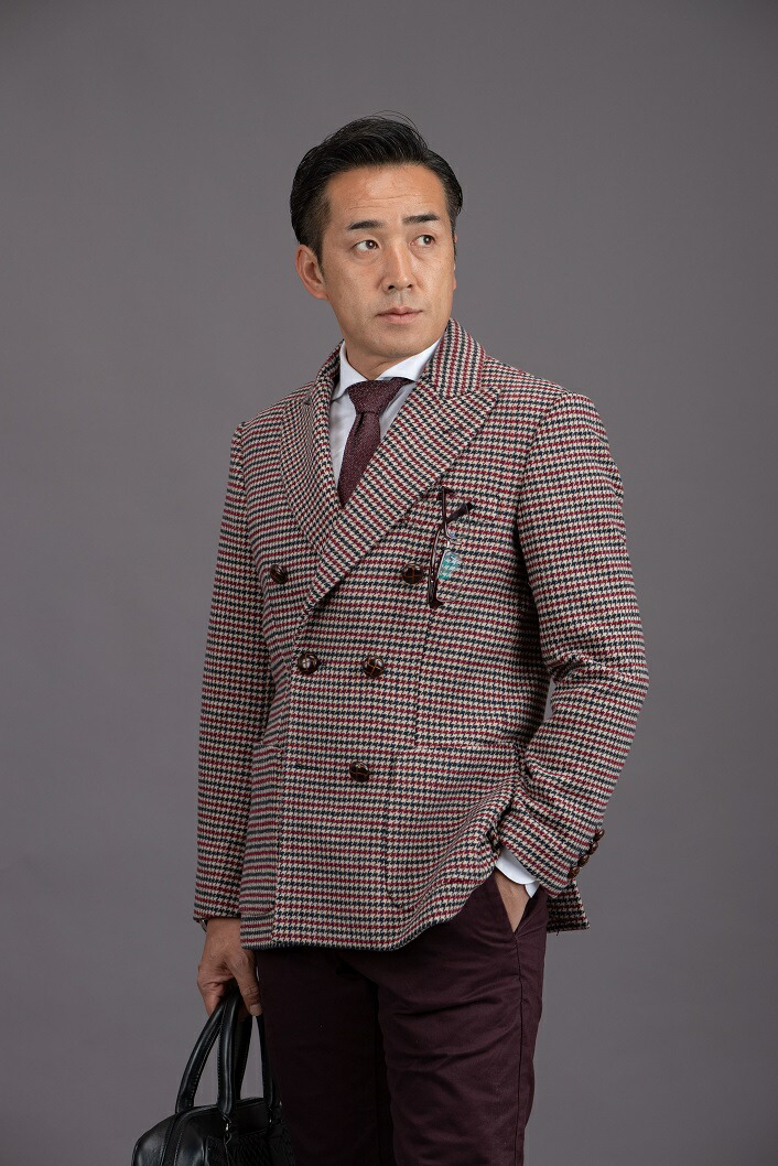 楽天市場 秋冬メンズダブルジャケットハウンドトゥースチェック 千鳥格子 S M L Xl Nkt Arrows