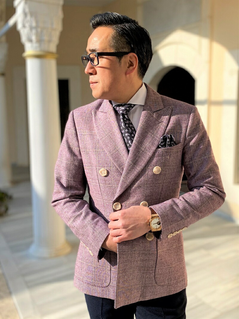 楽天市場 秋冬メンズダブルジャケットライトパープル 藤色 S M L Xl Nkt Arrows