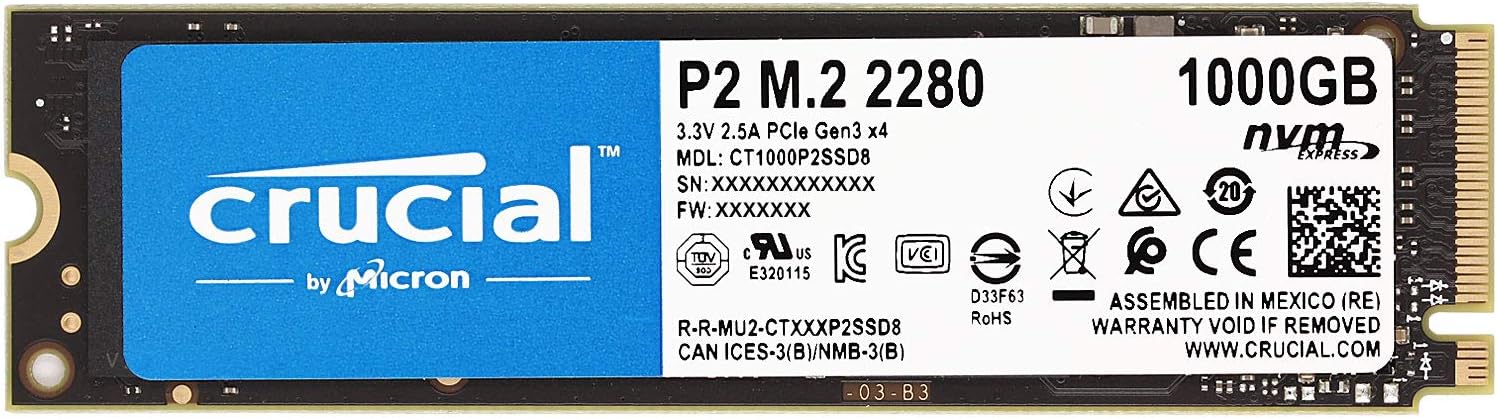 [並行輸入品]Crucial クルーシャル P2続きもの 1結核症(1000GB) 3D NAND NVMe PCIe M.2 SSD CT1000P2SSD8