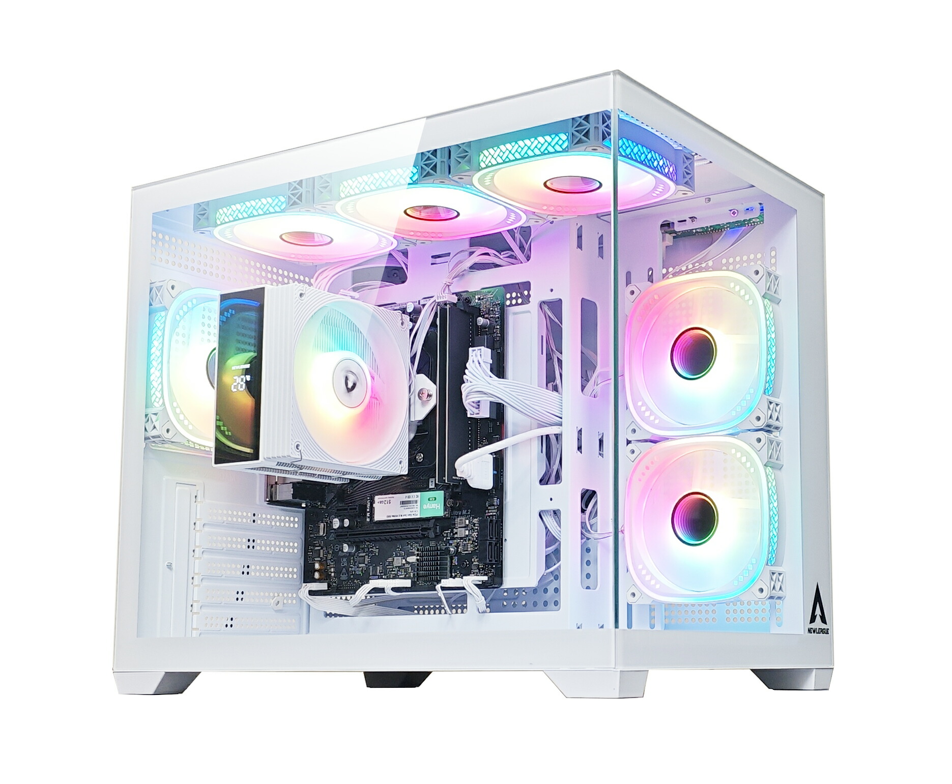 2026青写真 【即納能力のある】   【NEWLEAGUE】 【中央処理装置に内蔵グラフィック】Ryzen 5 5600GT 記憶装置16GB SSD512GB Widows11Pro 64bit 白いこと入れもの  Office ゲーミング 事務机いの一番 マイコン ゲーミングパソコン