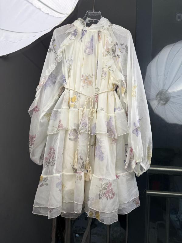 レディース ワンピース 春夏 ゆったり フレンチスタイル 花柄 プリント フリル ミニ スカート ドレス ウエストベルト カジュアル 日常使い 軽やか シルエット