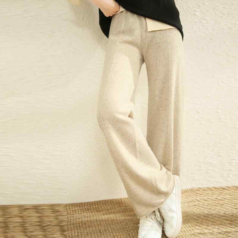 レディース 秋冬 毛糸 ご機嫌酉の方角 ワイドレッグパンツ カシミヤ編み物 引っ切り無い ゆったり か細い成り行き 心地よい 普段使い走り 生あたたかい 表現スタイル膨れ上がる