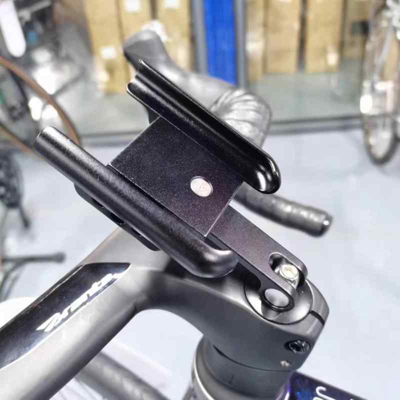 自転車用 スマホホルダー ロードバイク マウンテンバイク対応 エアロハンドルマウント アルミニウム合金製 スタンド付き 軽量 耐久性 取り付け簡単 スマートフォンスタンド バイクアクセサリー