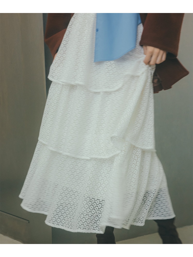 楽天市場】【SALE／30%OFF】オーガンジーティアードスカート N