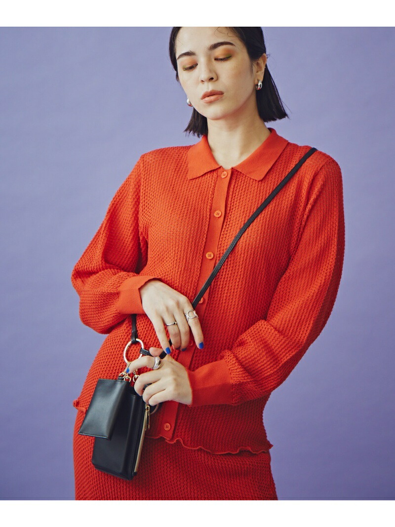 透かし柄ポロ襟シャツニット N Look Basic エヌ ナチュラルビューティーベーシック Beauty Natural N