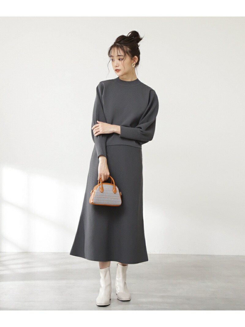 スボンディッシュニットセットアップ N Natural Beauty Basic エヌ ナチュラルビューティーベーシック ワンピース ワンピースその他 グレー イエロー ブルー 先行予約 送料無料 Rakuten Fashion Littlethaicafe Com