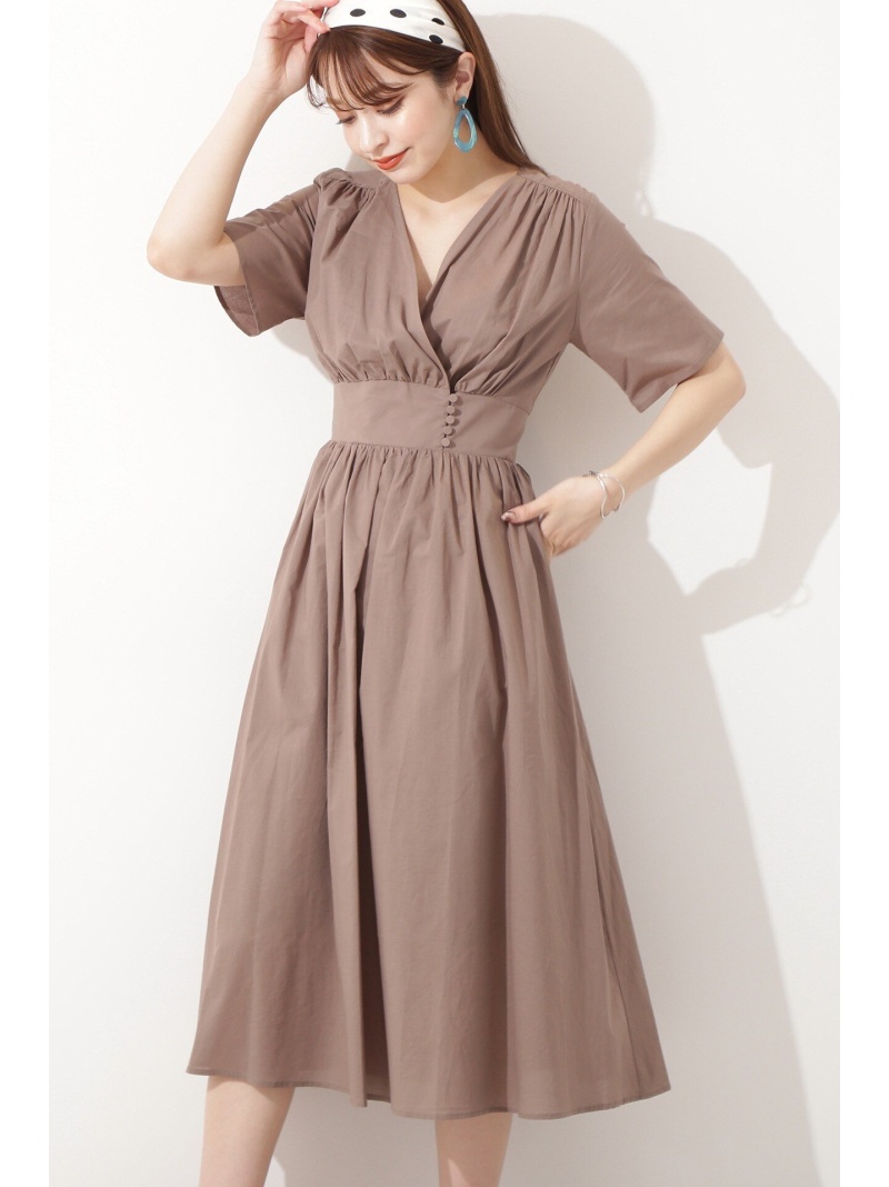 定番 Beauty N ブルー Natural Tsi All Tsi Onepiece レディース ワンピース Fashion レディースファッション コットンローンカシュクールワンピース半袖 Natural Natural エヌ ナチュラルビューティーベーシック N Basic ワンピース N