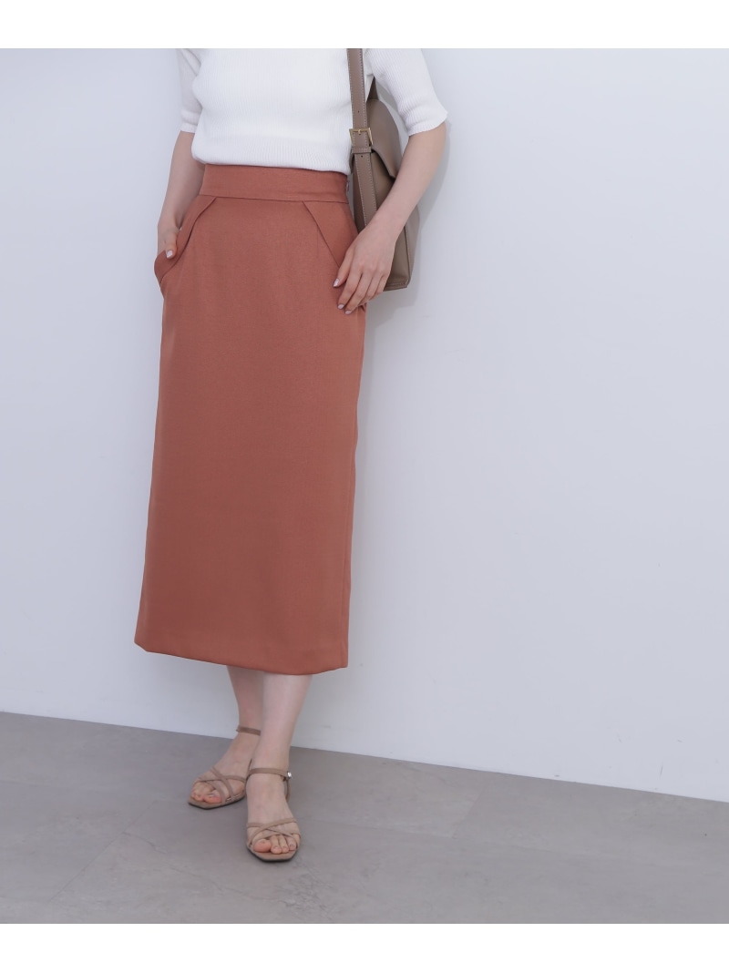 【SALE／30%OFF】下げ翼ひな形麻調きついスコート《S Size Line》 N. Natural Beauty Basic エヌ ナチュラルビューティーベーシック* スコート 余分の物のスコート さくら色 白いこと 赤銅色【RBA_E】【貨物輸送無料】[ Fashion]