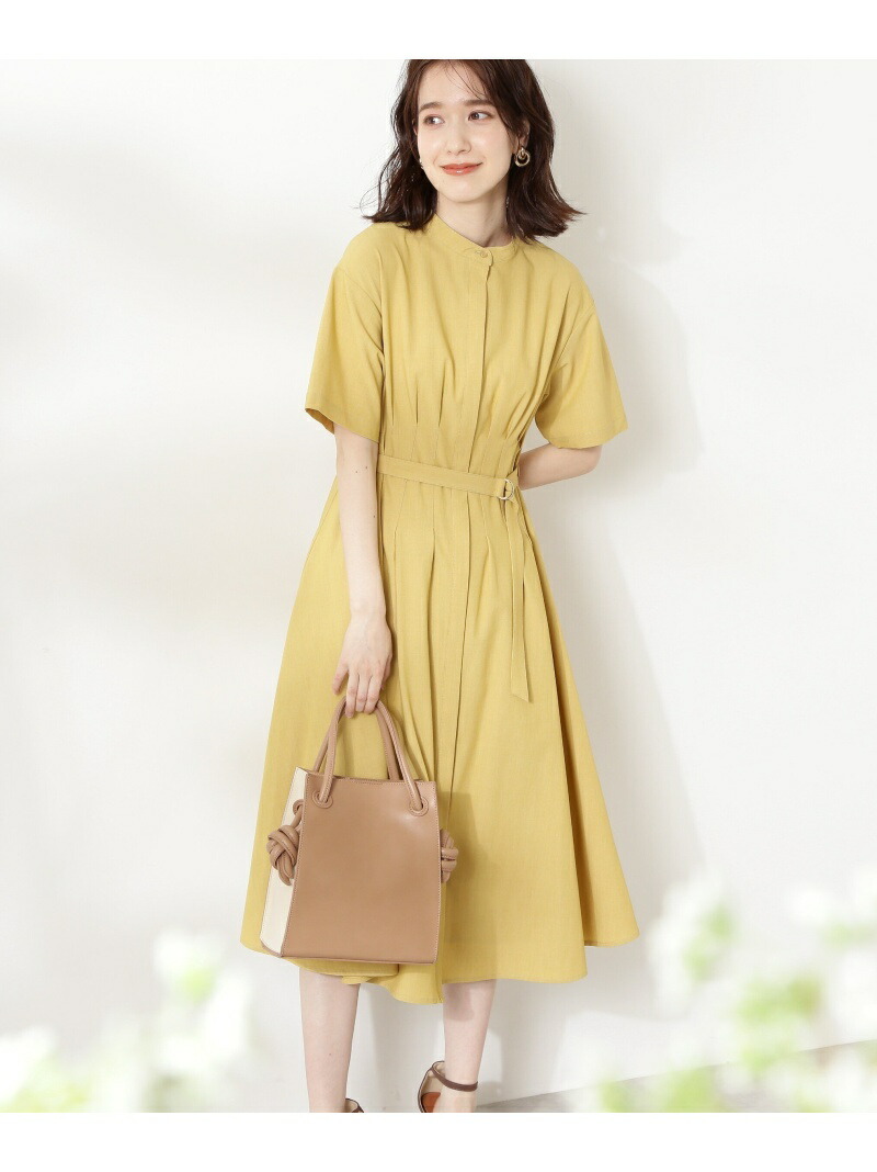美しい 楽天市場 ウエストタックバンドカラーワンピース N Natural Beauty Basic エヌ ナチュラルビューティーベーシック ワンピース ワンピースその他 イエロー ベージュ ネイビー カーキ 送料無料 Rakuten Fashion N Natural Beauty Basic 最新情報