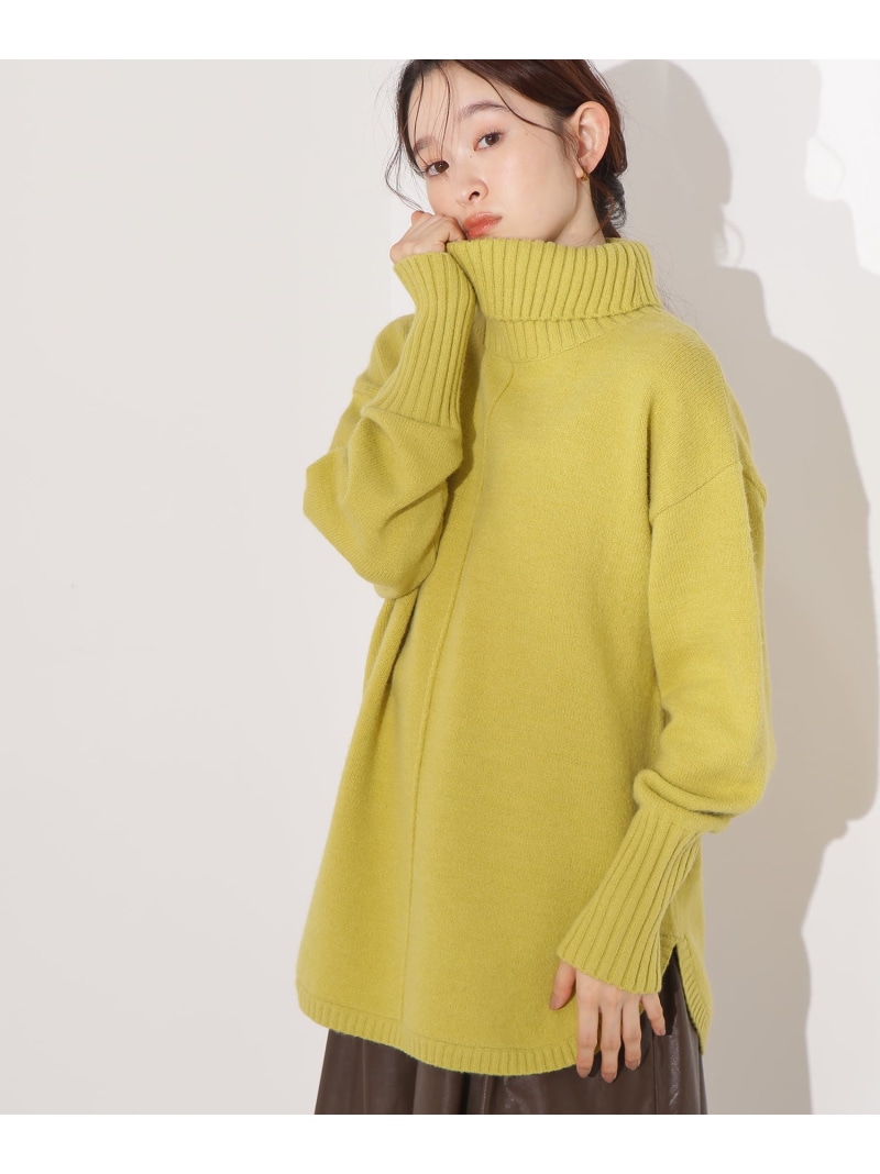 【SALE／30%OFF】タートルネックオーバーニット N. Natural Beauty Basic エヌ ナチュラルビューティーベーシック* トップス ニット ネイビー グリーン グレー【RBA_E】【送料無料】[ Fashion]