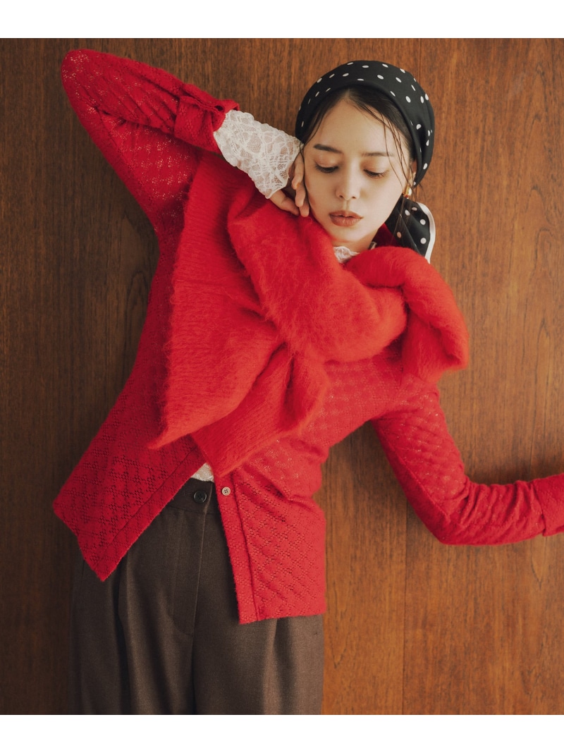 起毛スピード競技プルオーバー N. Natural Beauty Basic エヌ ナチュラルビューティーベーシック* トップス カットソー・ティーシャツ 赤いこと 白いこと【貨物輸送無料】[ Fashion]