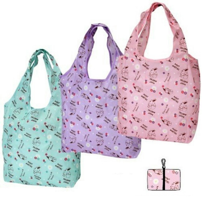 楽天市場 コンパクトエコバッグ 折りたたみ ショッピングバッグ エコバッグ イーブイ スマート フック付き ポケットモンスター キャラクター ポケモン 簡単 お買い物かばん レジ袋 レジャー アウトドア かわいい ライセンス品 モバイルショップ Nn Bay