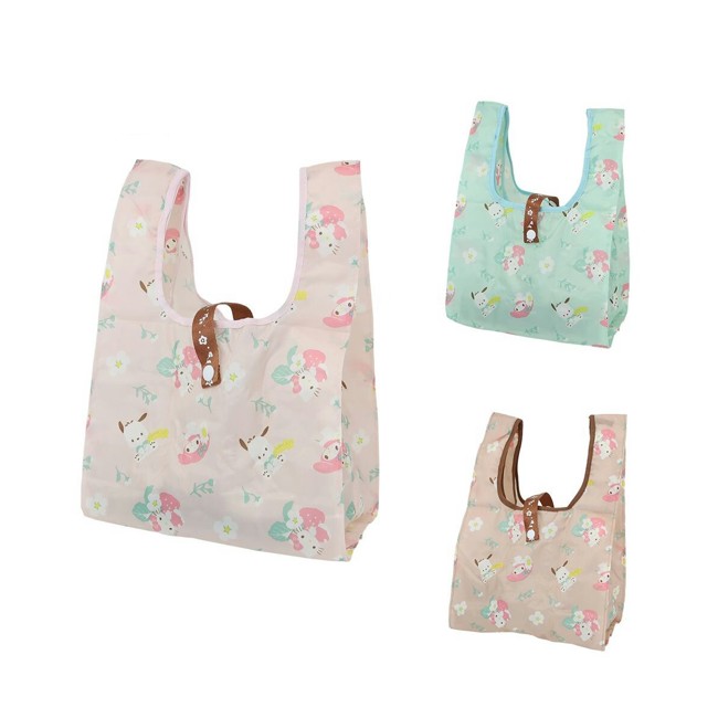 コンパクトエコバッグ キャラクター サンリオ サンリオキャラクターズ プチエコバック ハローキティ マイメロディー ポチャッコ キティちゃん マイメロ ケイカンパニー 株 お買い物かばん 花柄 ショッピングバッグ コンビニ レジ袋 エコバッグ 折りたたみ