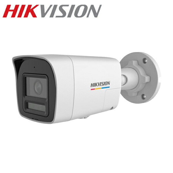 [HIKVISION] [IP 2M] 防犯用カラーカメラ/逆光 露出 霧補正/防水/SDカード 対応/POE/H.265+/DS-2CD1027G2H-LIUF/SRB/マイク内蔵/双方向音声/リセットキー