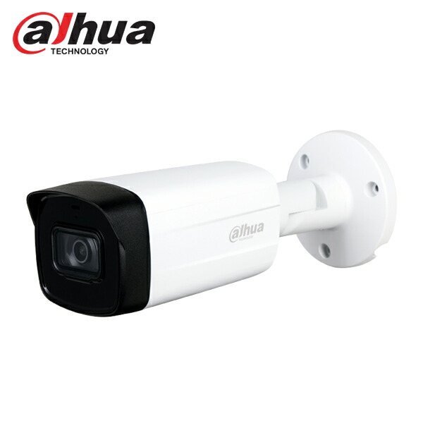 [DAHUA] [ハイブリッド-2M] 防犯カメラ 200万画素 屋外用 バレット型 1080P 夜間80ｍ 露出逆光補正 マイク内蔵 HAC-HFW1200THN-I8-A｜NO1CCTV