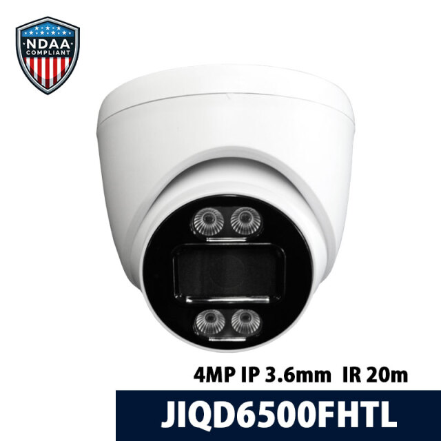 【NDAA準拠】4MP IP 屋内タレットカメラ 3.6mm JIQD6500FHTL