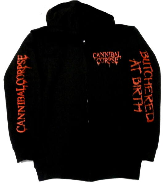 【CANNIBAL CORPSE】カンニバルコープス「BUTCHERED AT BIRTH」ジップパーカー｜バンドTシャツ NO-REMORSE