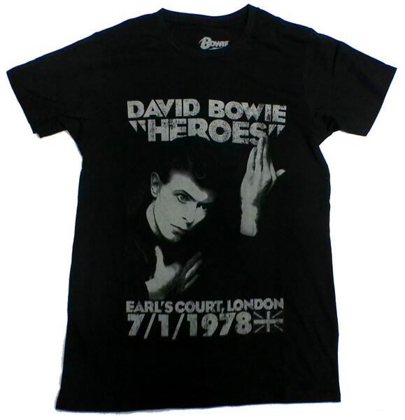 新品 David Bowie デヴィッドボウイ バンドTシャツ シャツ ロンT 古着 THUNDER DAVID BOWIE デヴィッドボウイ 両面プリント