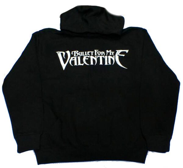 【BULLET FOR MY VALENTINE】バレット 四分子 マイ バレンタイン「LOGO RAVEN」ティーシャツパーカー