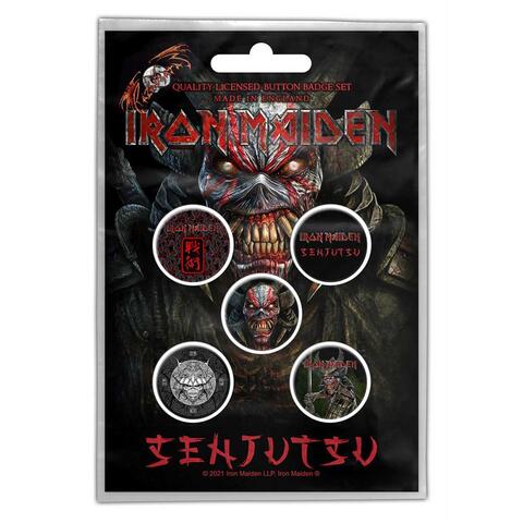 ★新品・未開封　グッズ　IRON MAIDEN ピンバッジとキーリングセット ピンバッジ】アイアン・メイデン IRON MAIDEN ロックバンド 音楽