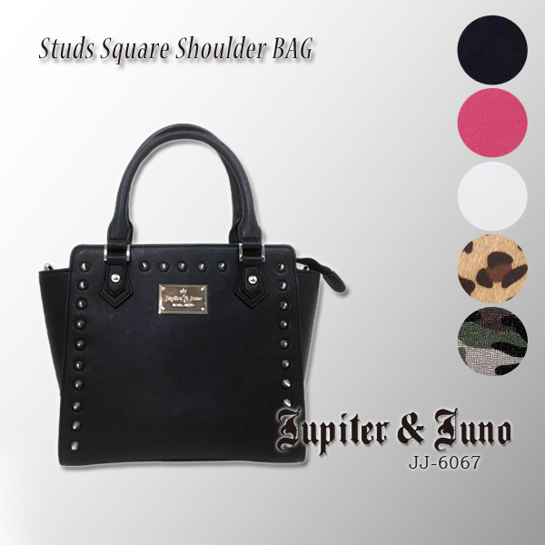 楽天市場 Jupiter Juno ジュピターアンドジュノstuds Square Shoulder Bag スタッズ スクエア ショルダー バッグ トート ミニトート レディース 鞄 黒 ピンク 白 ホワイト 迷彩 カモフラ レオパード 豹柄 ｎｏ ｎｏ ｎｏ