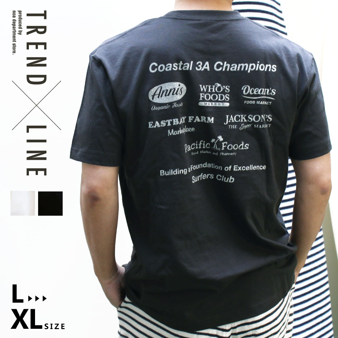 大きいサイズ　noa　department　パパ【F_1】　store.　レディース　Tシャツ　XL）【1点のみメール便可】　ペアルック　CLUB　別注SURFERS　ブランド　Tシャツ（L　半袖　メンズ　ママ