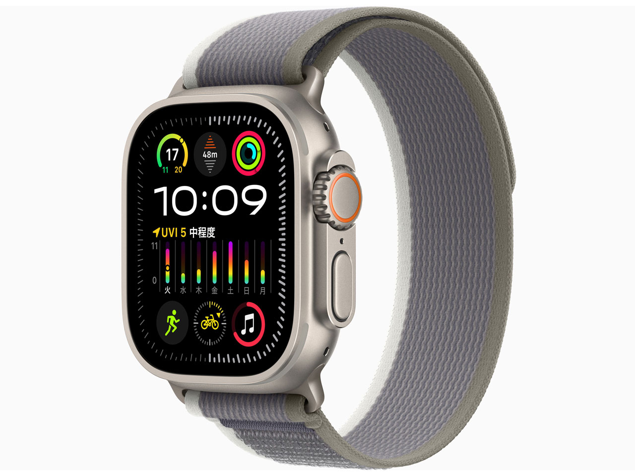 【新品】Apple Watch Ultra 2 GPS+Cellular真似形 49粍 MRF33J/A [ 緑であること/グレイトレイルループ S/M ]