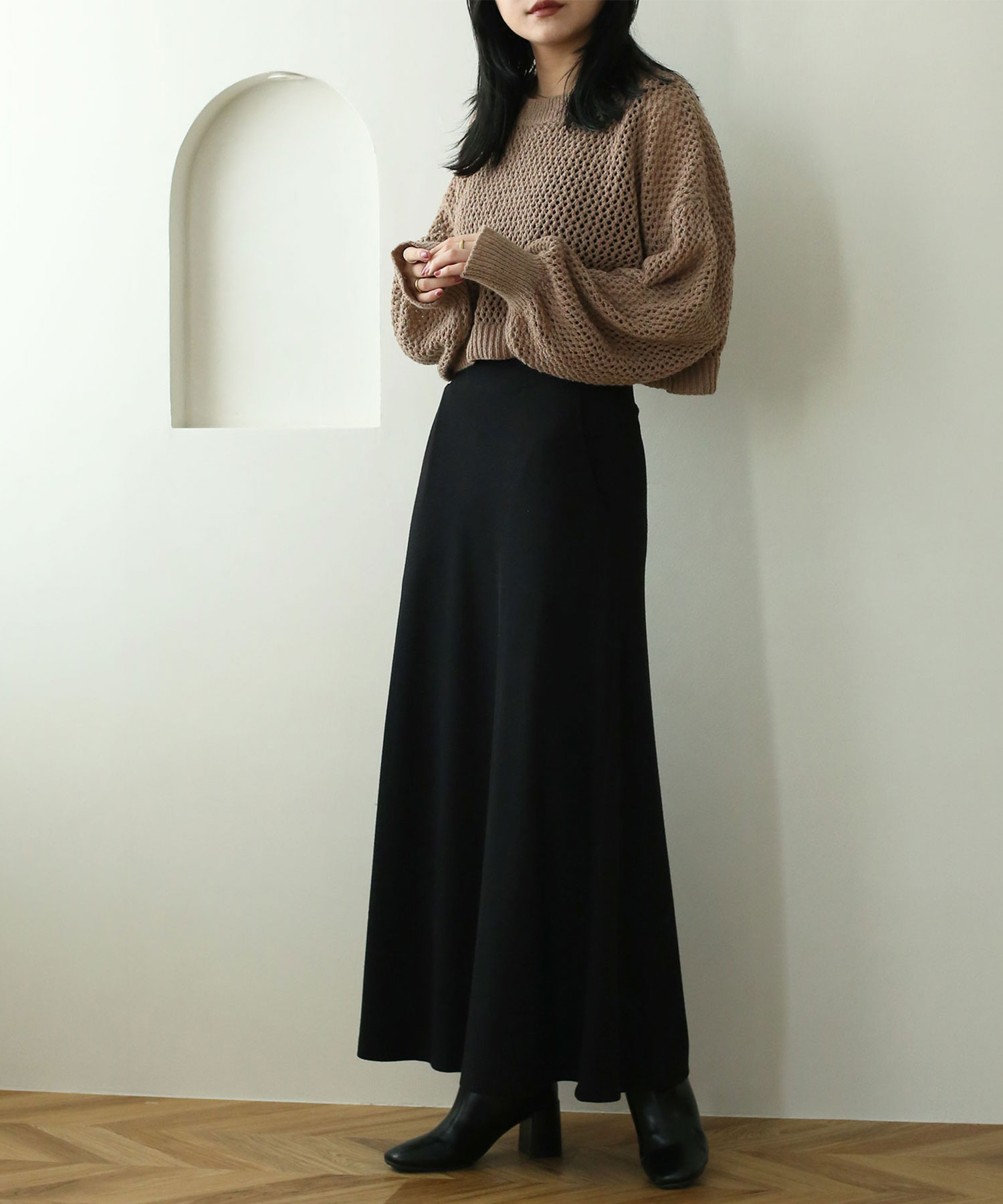 NOAHL｜《50％OFFクーポン対象》メッシュ ニット トップス