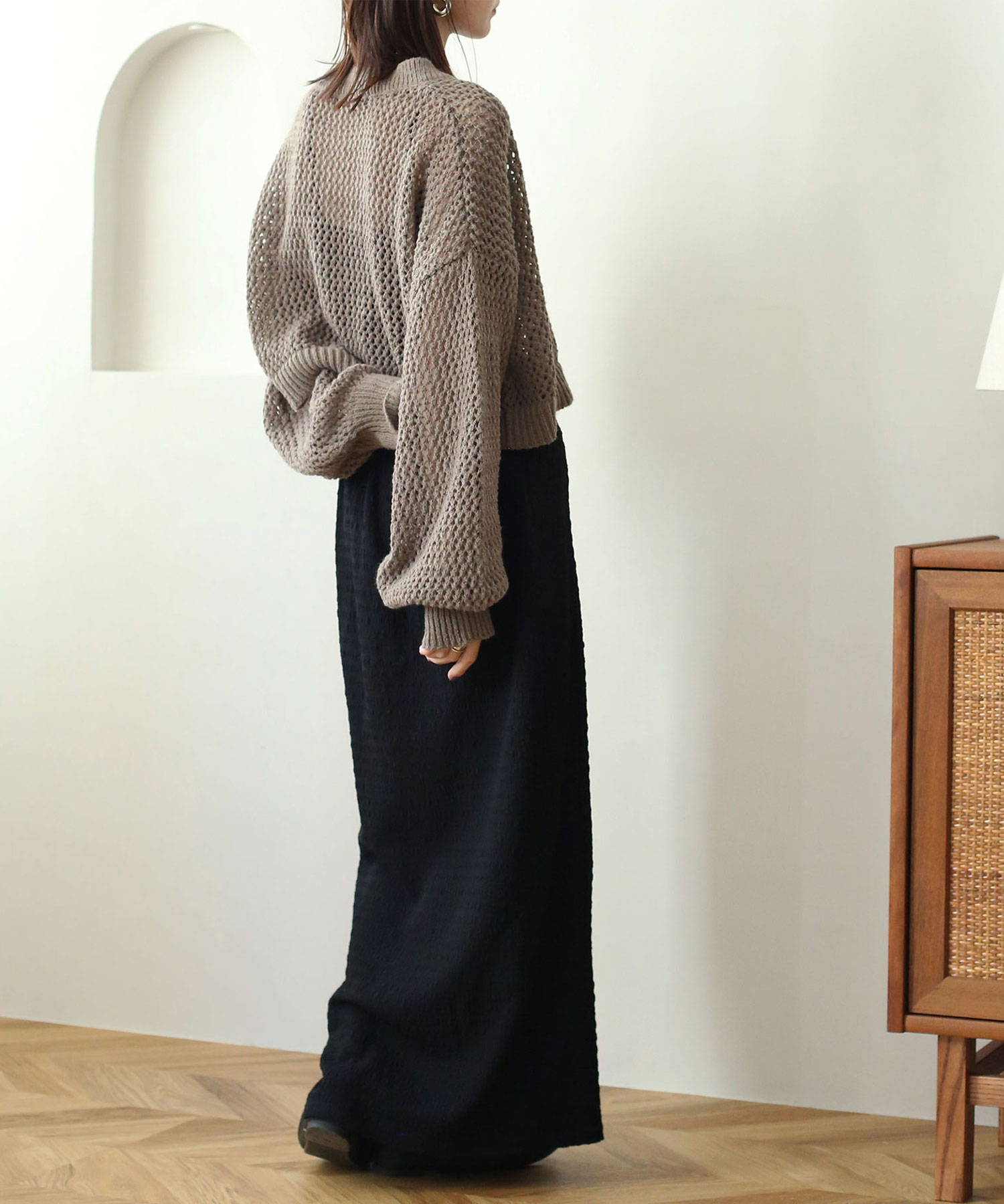 NOAHL｜《50％OFFクーポン対象》メッシュ ニット トップス