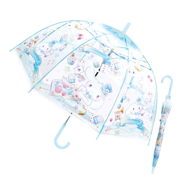 32494 子供ビニール傘 シナモロール ファンタジー 55cm SANRIO サンリオ 長傘 雨 梅雨 レイン アンブレラ キャラクター ワンタッチ タイプ POE ファッション おでかけ キッズ ギフト プレゼント画像