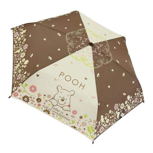 以上節約 プー クラシックフラワー キャラクター 折畳傘 53cm ディズニー Disney レイン 雨 アンブレラ 梅雨 服飾 グッズ 通勤 通学 通園 ギフト プレゼント
