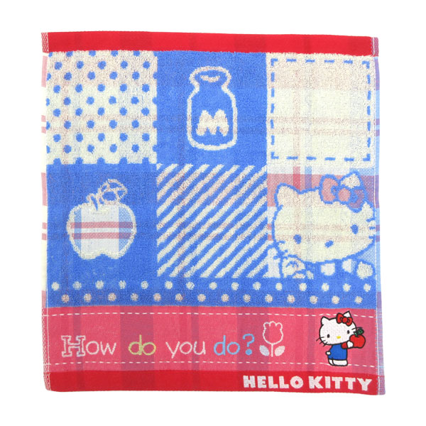 サンリオ　ハローキティ　ハンカチ　ミニタオル 5枚セット ハローキティ 名前入り!(ピンク/あか行)ハローキティ ネーム ハンカチ