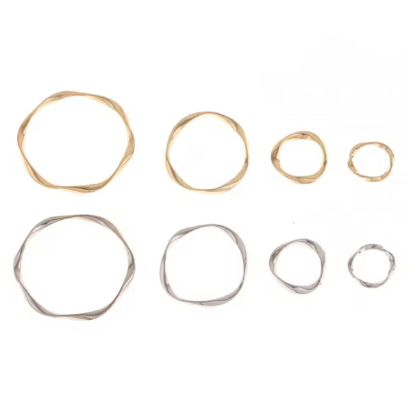 ゴールドリング シンプルデザイン 18Kゴールドリング ウィメンズ - ローズゴールド、ホワイト