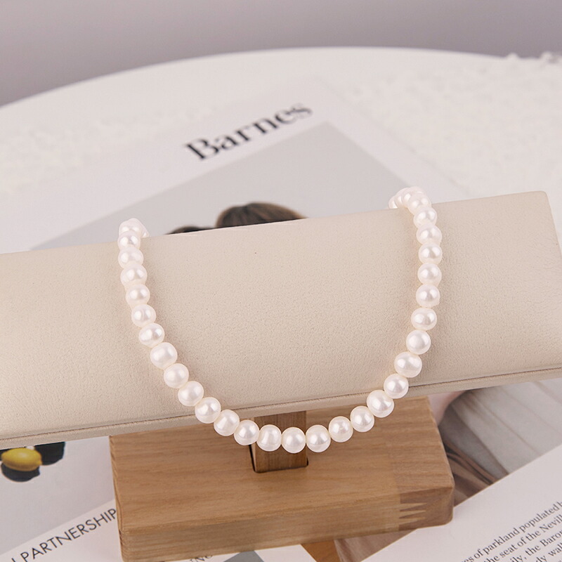 ネックレス パール シルバー925 ユニークパールネックレス (2mm/3mm/4mm/6mm/8mm) 韓国アクセサリー