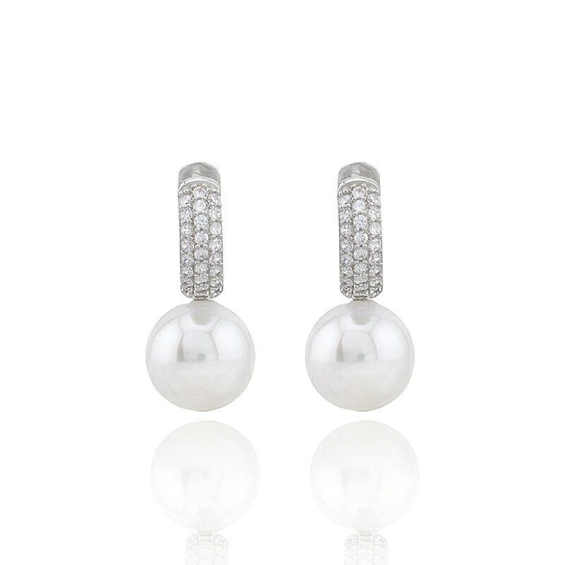 ピアス スティック キュービックジルコニア パールピアス 韓国アクセサリー｜Noa jewelry