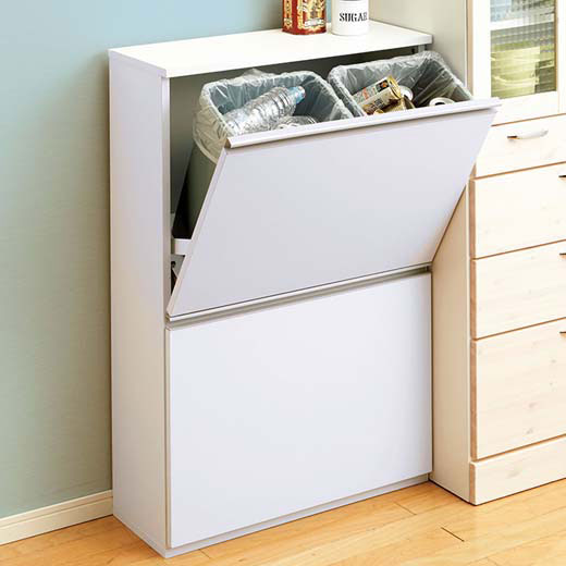 楽天市場 ゴミ箱 16l 完成品 ホワイト 白 ブラウン おしゃれ キッチン スリム 分別 ごみばこ キッチンゴミ箱 省スペース コンパクト薄型ダストボックス 幅65cm ベルーナ ノアン インテリア インテリア家具通販 ノアン