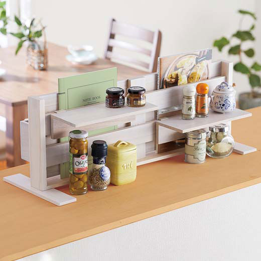 楽天市場 カウンター上目隠しラック インテリア 寝具 収納 収納家具 キッチン収納 食器棚 キッチンボード インテリア家具通販 ノアン