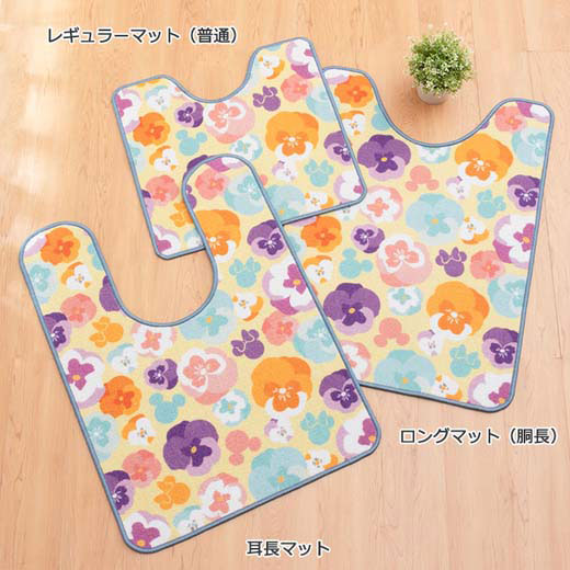 ディズニーパンジー柄トイレマット レギュラーマット